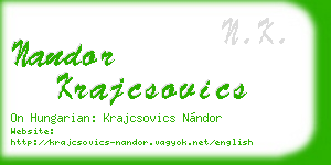 nandor krajcsovics business card