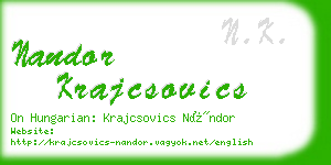 nandor krajcsovics business card